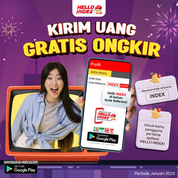 GRATIS ONGKOS KIRIM LEWAT APLIKASI HELLO INDEX DENGAN MEMASUKKAN KODE INDEX